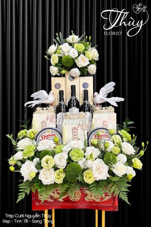Mẫu tráp ăn hỏi hiện đại đẹp tại Tráp cưới Nguyễn Thùy