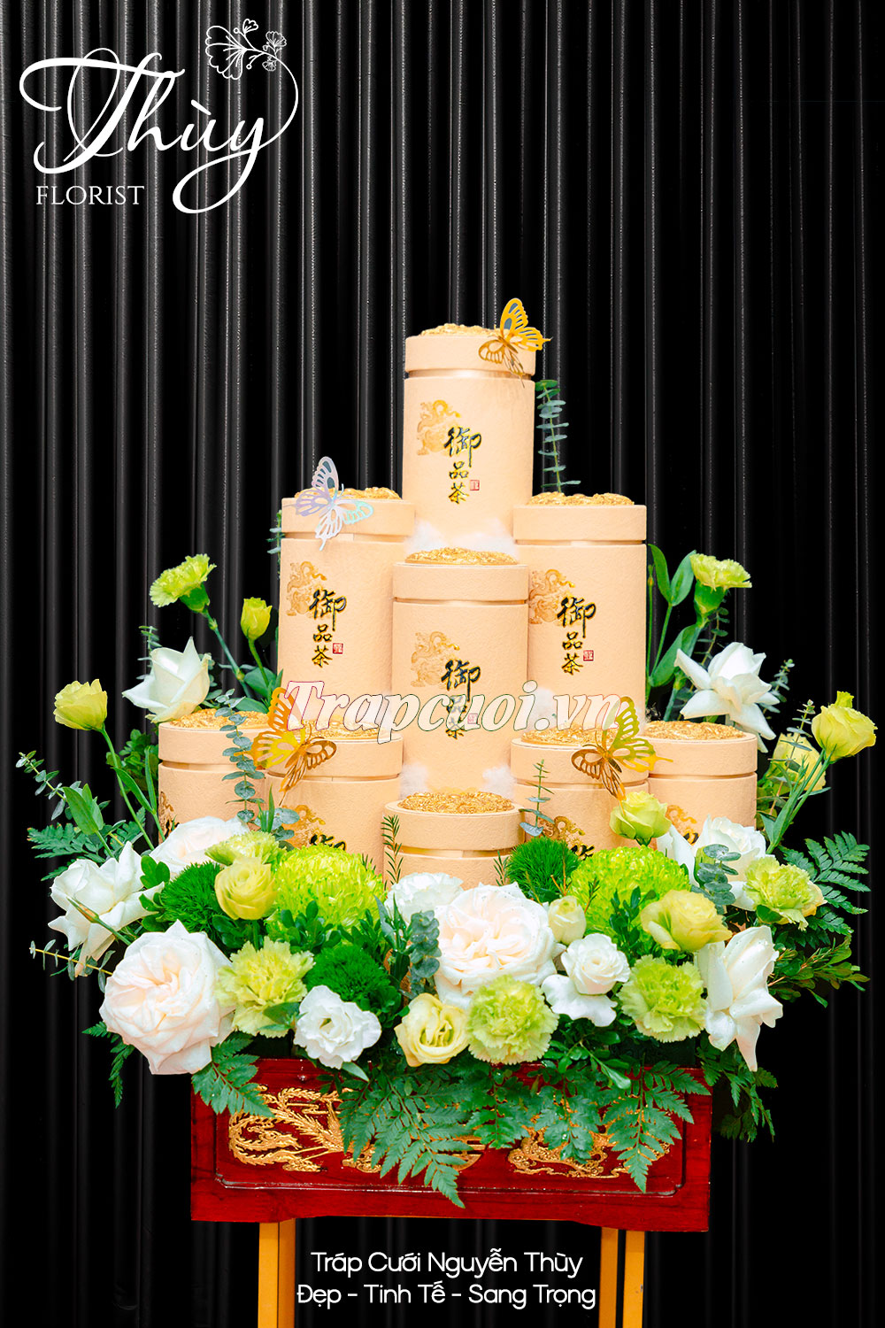 Tráp ăn hỏi đẹp tại hà nội Mẫu tráp ăn hỏi hiện đại đẹp tại Tráp cưới Nguyễn Thùy