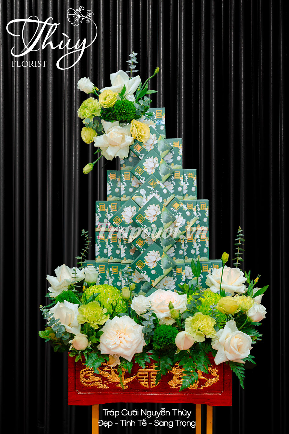Tráp ăn hỏi đẹp tại hà nội Mẫu tráp ăn hỏi hiện đại đẹp tại Tráp cưới Nguyễn Thùy