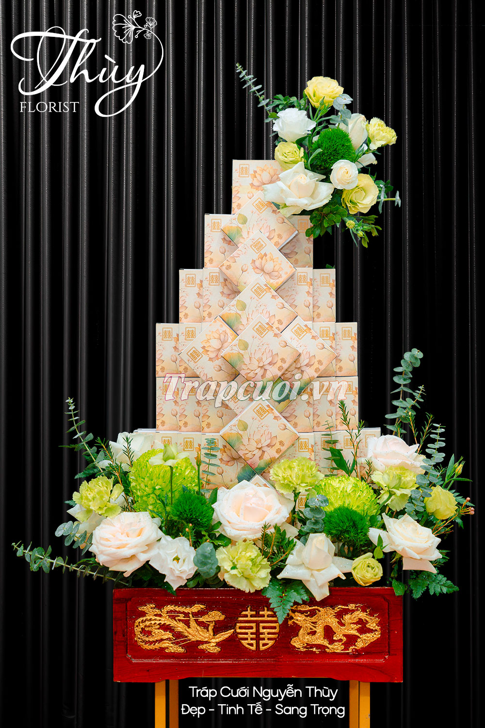 Tráp ăn hỏi đẹp tại hà nội Mẫu tráp ăn hỏi hiện đại đẹp tại Tráp cưới Nguyễn Thùy