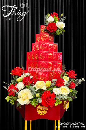 Mẫu tráp ăn hỏi hiện đại đẹp tại Tráp cưới Nguyễn Thùy